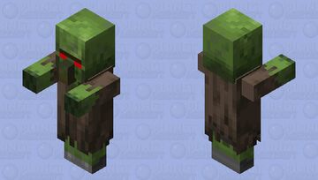 red eyed zombie Minecraft Mob Skin