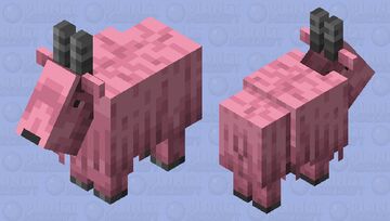 Pink Goat!!! Minecraft Mob Skin
