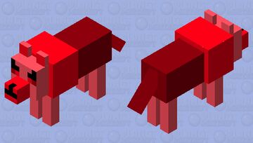 Very Angry Wolf Minecraft Mob Skin