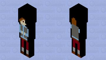 2d farmer with a blue shirt, who likes to eat radishes and cherishes his wife and children Minecraft Mob Skin