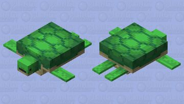 Turtle with a goofy simple face Minecraft Mob Skin