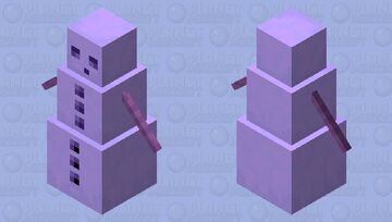 purple snow golem Minecraft Mob Skin
