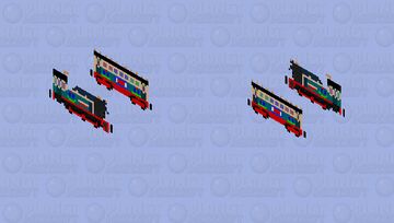 Фрэнки Паровозик С Вагонам Из Assassin's Creed Герои в масках Игра Frankie British The Tank Engine With Wagon In Assassin's Creed PJ Masks Game Minecraft Mob Skin