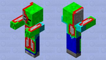 Zombified Steve (Old Version x Zombie) Minecraft Mob Skin