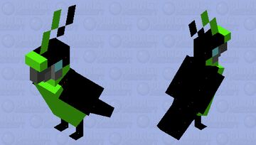 Tron Parrot (Green) Minecraft Mob Skin