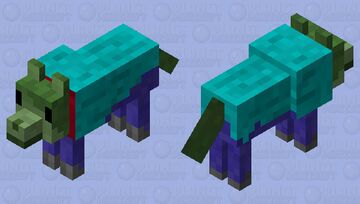 Tamed Zombie Wolf! Minecraft Mob Skin