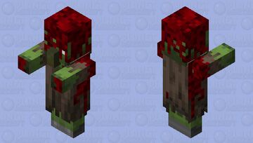 Bloody zombie villager Minecraft Mob Skin
