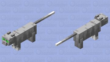 Cat Variant (Grey American Curl) Minecraft Mob Skin