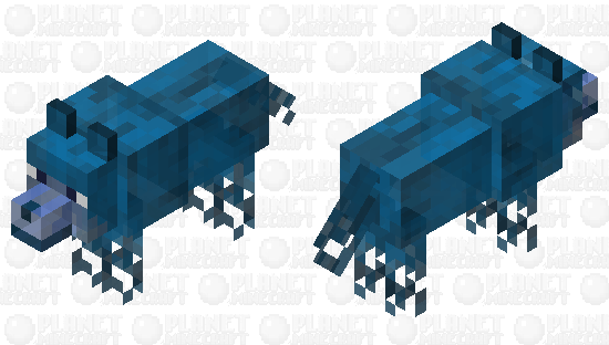 Ghostly Water Wolf Minecraft Skin