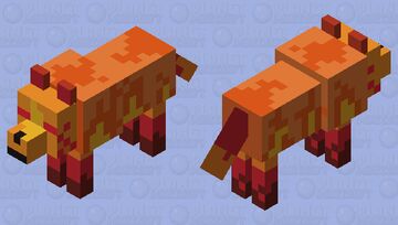 Fire wolf Minecraft Mob Skin