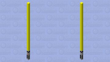 A Simple Yellow Lightsaber Minecraft Mob Skin