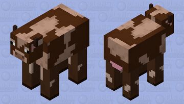 brown cow Minecraft Mob Skin