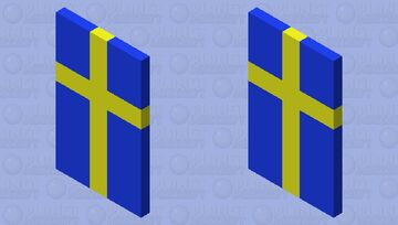 Sweden Flag Minecraft Mob Skin