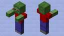 Red shirted zombie Minecraft Mob Skin