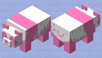 Cutesy Pink Panda(Yes, I Know It Looks Like A Pig) Minecraft Mob Skin