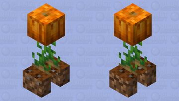 Pumpkin Creeper Minecraft Mob Skin