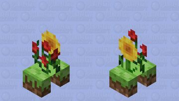 Sunflower Rose Creeper Minecraft Mob Skin