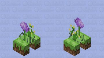 Allium Azure Creeper Minecraft Mob Skin