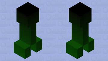 Dark Green Shaded Creeper Minecraft Mob Skin