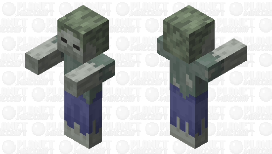 Pale Garden Zombie Minecraft Skin