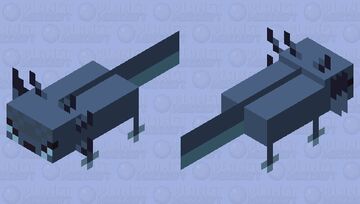 Melanoid axolotl Minecraft Mob Skin