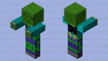 Slime with a body and Jetpack Minecraft Mob Skin