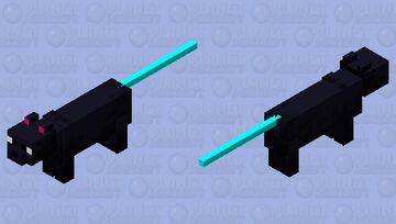 bule tail cat but not a man Minecraft Mob Skin