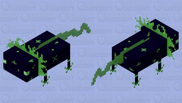 Green Space Alien Axolotl Minecraft Mob Skin