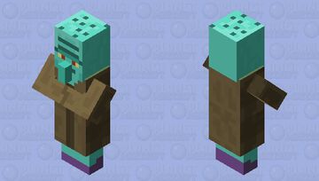 Villager cosplaying as Squidward Minecraft Mob Skin