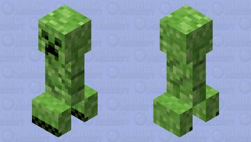 Creeper, if Notch Decided to Use the Grass Texture Instead Minecraft Mob Skin