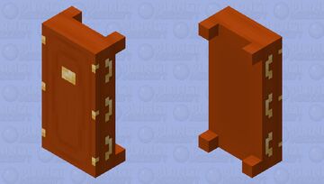 Orange Coffin - Bed Minecraft Mob Skin