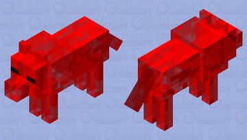 red glass dog Minecraft Mob Skin