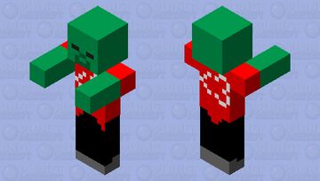 xXzOMBiE24Xx In Red (*Zombie Mob Skin*) {164x164 skin format} Minecraft Mob Skin