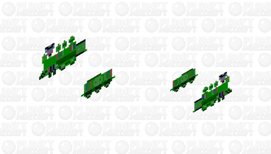 Gekko Spacesuit Train Locomotive With Tender In PJ Masks Warface In Space Game Minecraft Skin