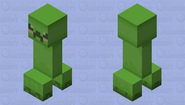 Cartoony Creeper Minecraft Mob Skin
