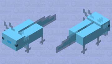 blue ghost exolotl Minecraft Mob Skin