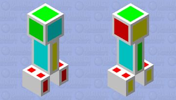 Textured creeper (also In my opinion this is the hardest) Minecraft Mob Skin