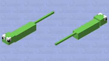 Green Worm On String Minecraft Mob Skin
