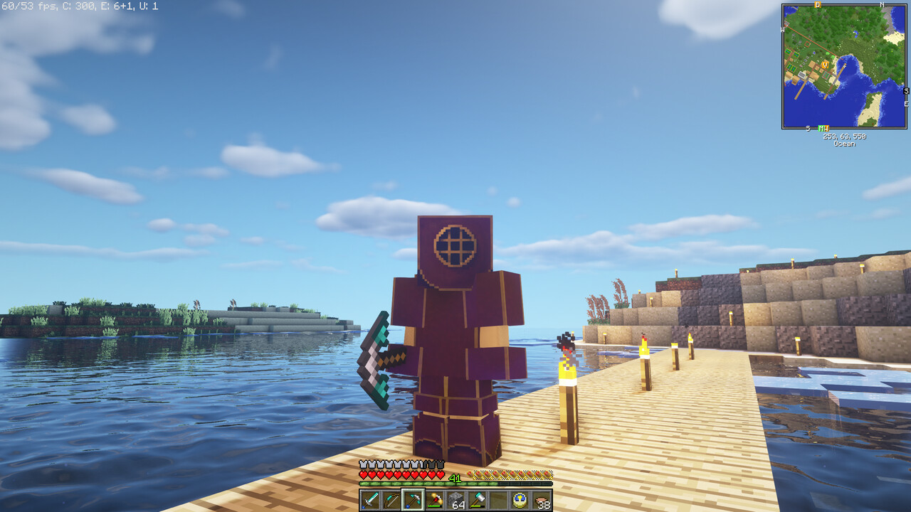 Shipwrecks mod, Diving Suit Patch. Minecraft Mod