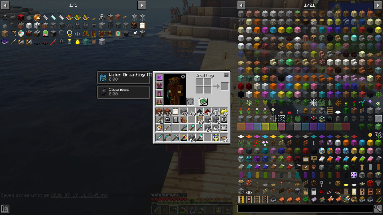Shipwrecks mod, Diving Suit Patch. Minecraft Mod