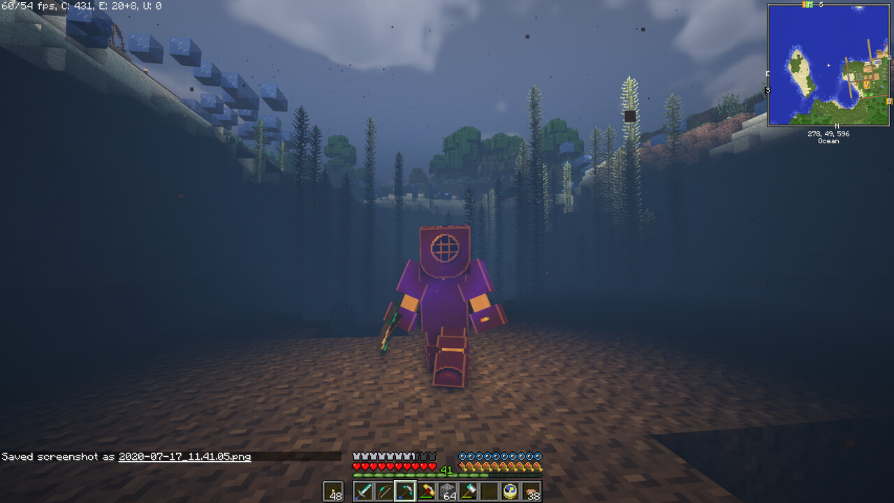Shipwrecks mod, Diving Suit Patch. Minecraft Mod