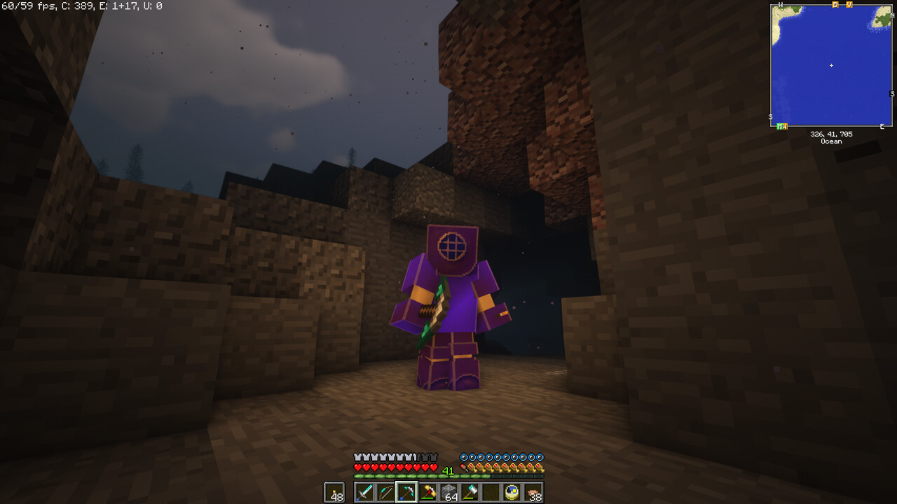 Shipwrecks mod, Diving Suit Patch. Minecraft Mod