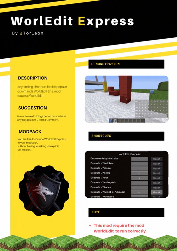 WorldEdit Express Keybinding Fabric 1.20.2/1.20.1/1.20/1.19.2/1.19.1