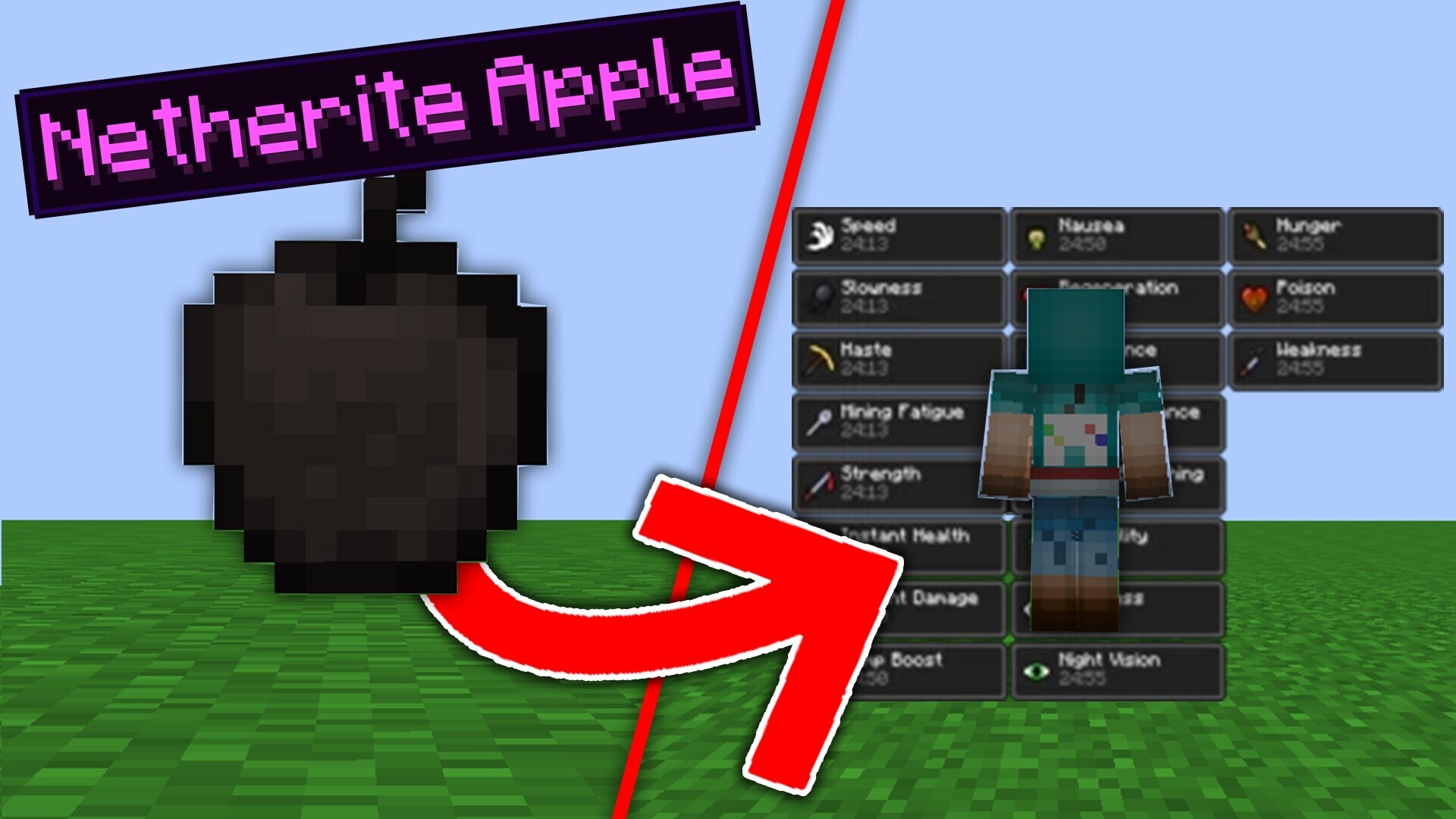 Minecraft, But There Are Custom Apples... Minecraft Mod