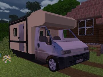 Camper Fiat Ducato II for minecraft 1.19-1.21 (only for bedrock) Minecraft Mod