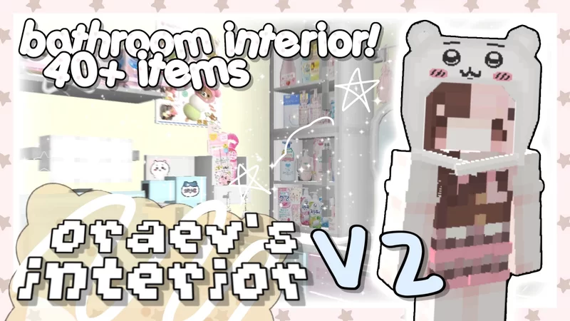 Oraev's interior V2 — mcbe / pe --- 1.21+ (bathroom & kitchen furniture)