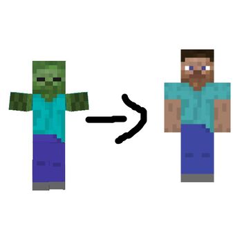 Made a "mod" for Beta 1.7.3 that lets you resurrect villagers, except they're not villagers... humans are back! 🧟‍♂️➡️🧑 [Rehumanize Plugin] Minecraft Mod