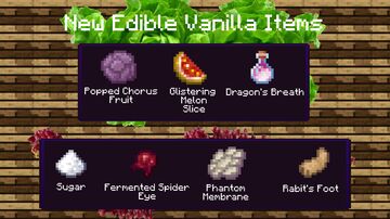 Food Additions (Edible Vanilla Items in 1.20.1) Minecraft Mod