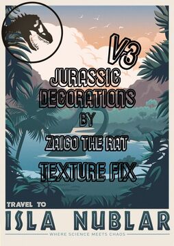 Jurassic Decorations Addon (UPDATE V3) Minecraft Mod