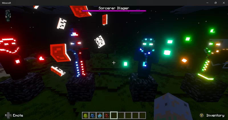glowing mobs at night